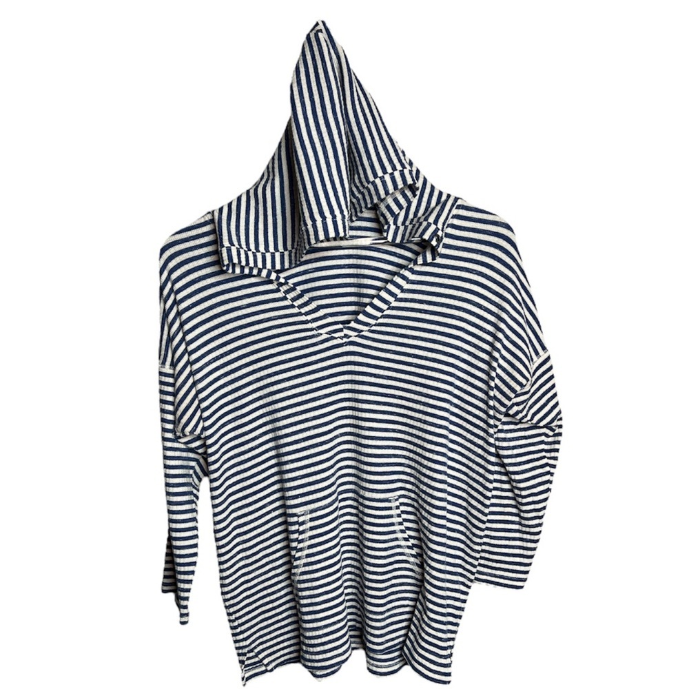 Chap’s Women’s Hooded Striped Pullover Sweater Top
